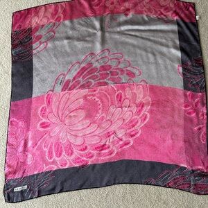 Armine Pink/Gray Silk Scarf / hijab Square